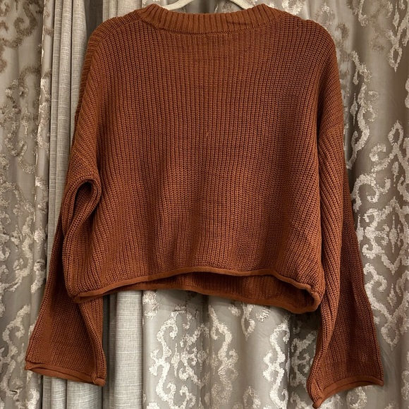 Wild Fable Copper Boxy Crewneck Pullover Sweater Size XL - Picture 4 of 7
